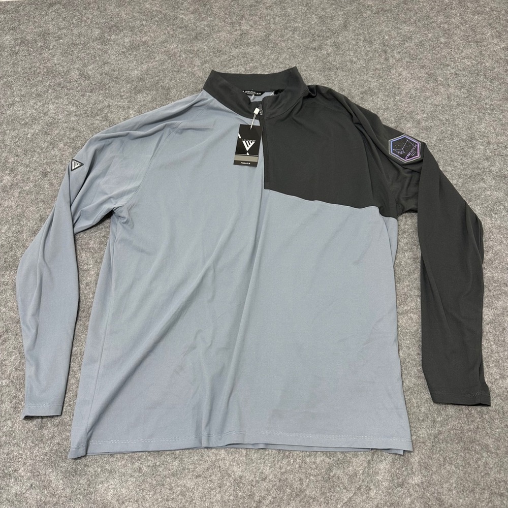 Levelwear Pinnacle Pullover Men 2XL Pebble Charcoal NEW 1/4 Zip Westiverse